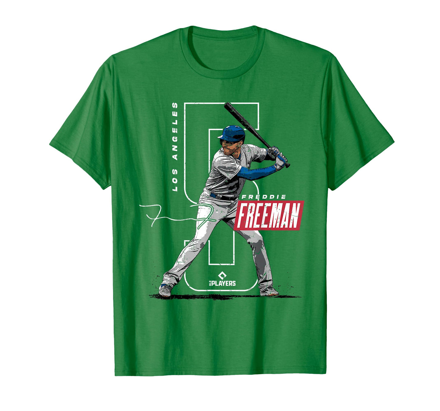 License Champs Freddie Freeman | Los Angeles Baseball Players | MLBFRE3002 T-Shirt, Small, Blue