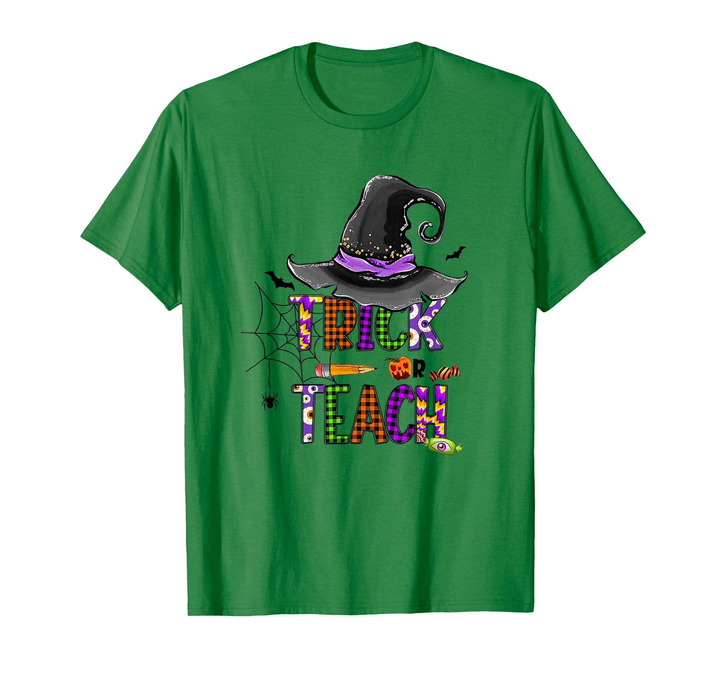 Retro Trick Or Teach Ghost Teacher Halloween Costume Womens T-Shirt