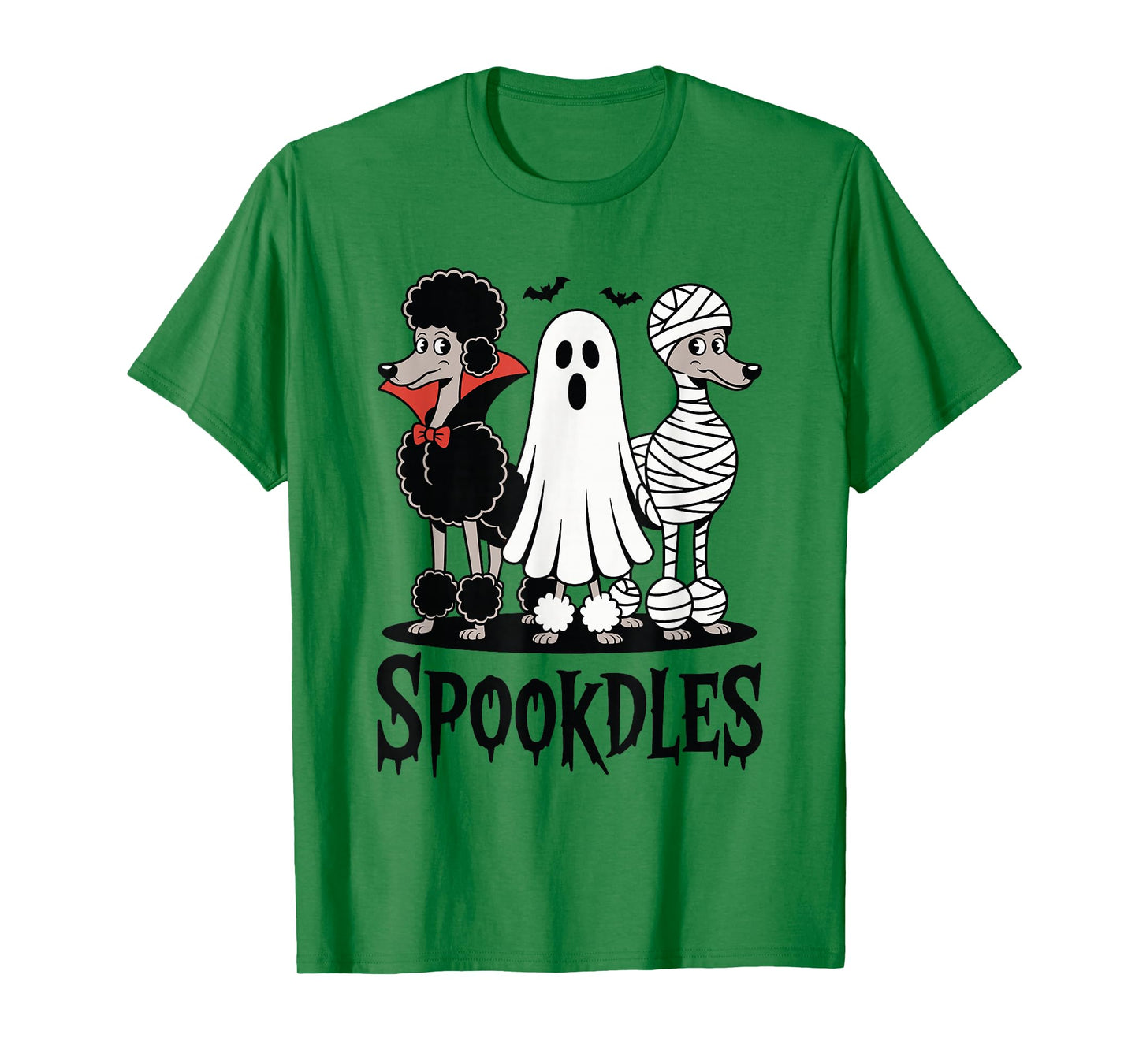 Spookdles Funny Halloween Poodle Costume Pun Dog Lover T-Shirt