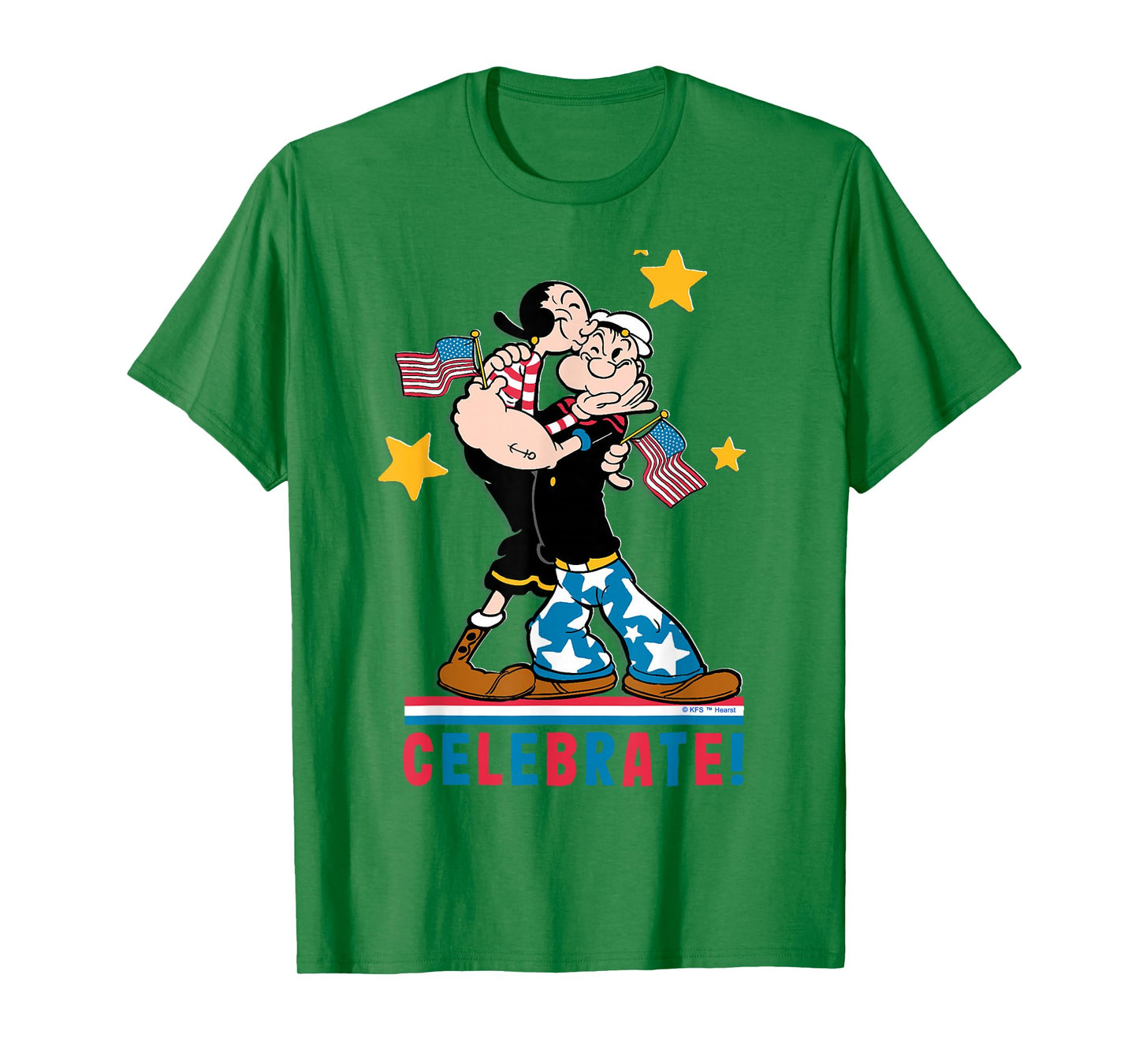 4th of July Popeye and Olive OYL Patriotic His and Hers T-Shirt