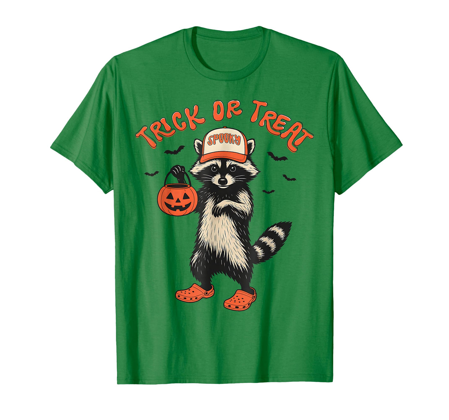 Trick Or Treat Spooky Raccoon Feral Halloween Men Women Kid T-Shirt