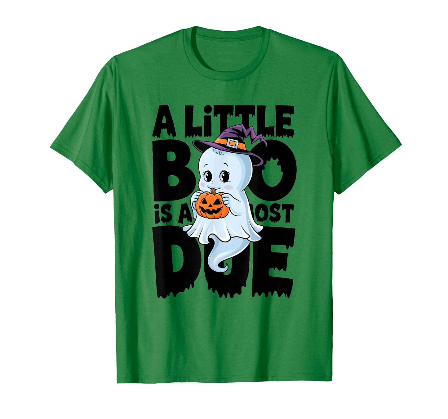 Little Boo Is Almost Due Halloween Pregnant Baby Ghost T-Shirt