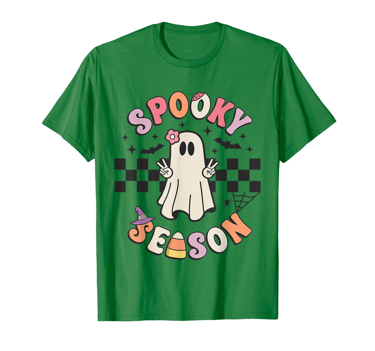 Spooky Season Retro Happy Halloween Ghost Women Toddler Girl T-Shirt