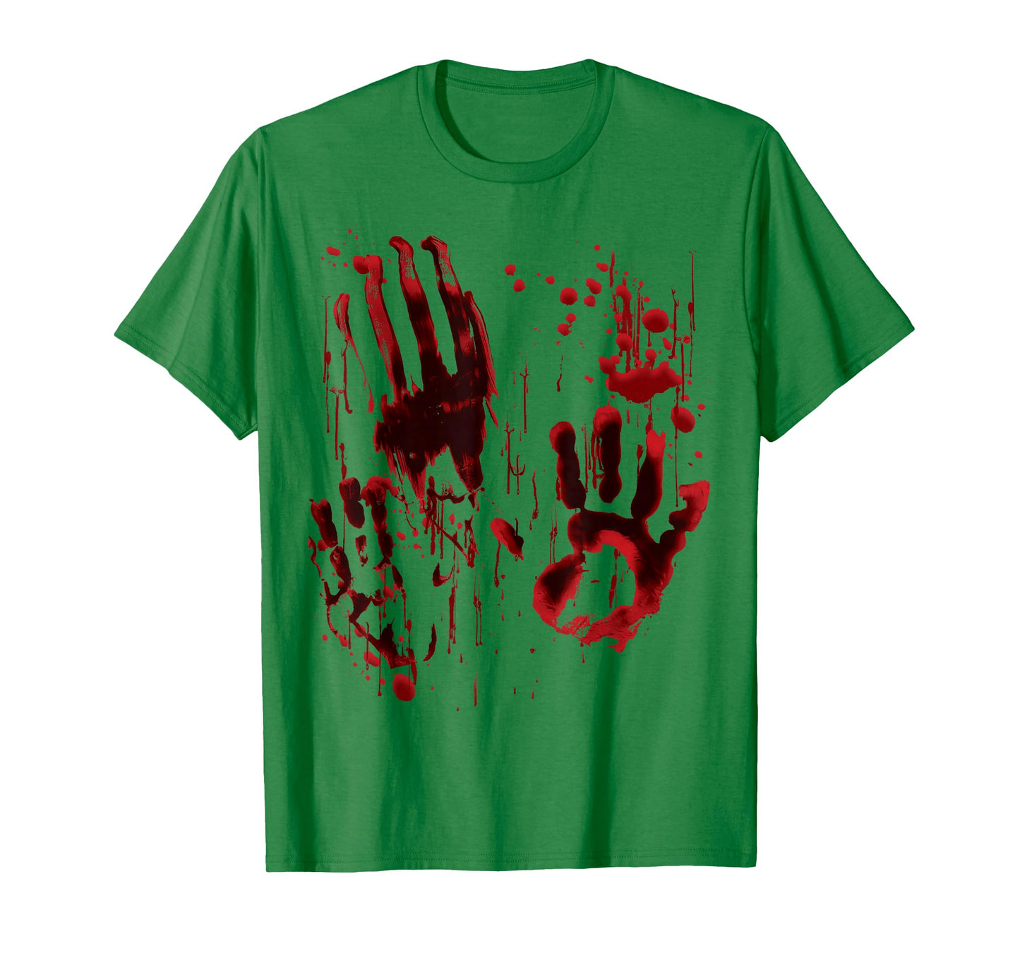Blood Splatter Blood Stained Bloody Hand Print Zombie Horror T-Shirt