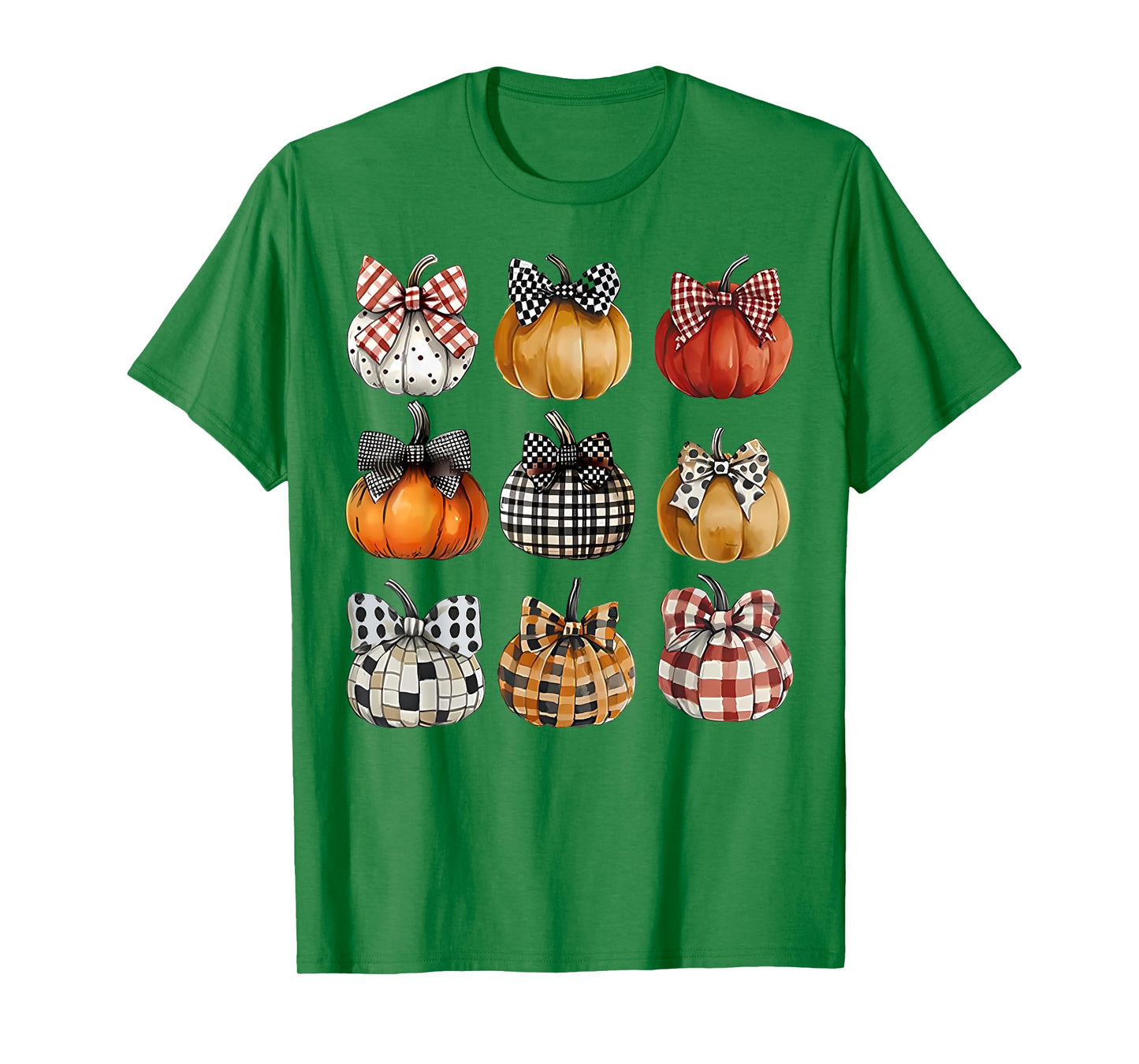 Coquette Bow Pumpkin Season Thanksgiving Autumn Fall Leaves T-Shirt