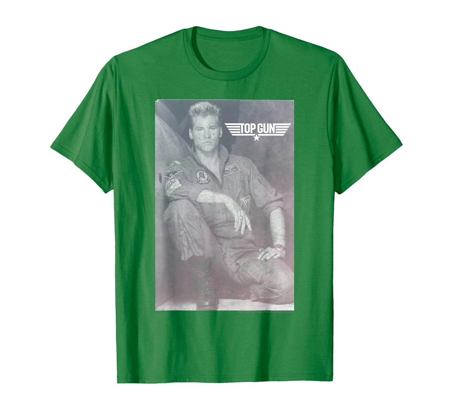 Top Gun Lt. Tom 'Iceman' Kazansky Black & White Poster T-Shirt