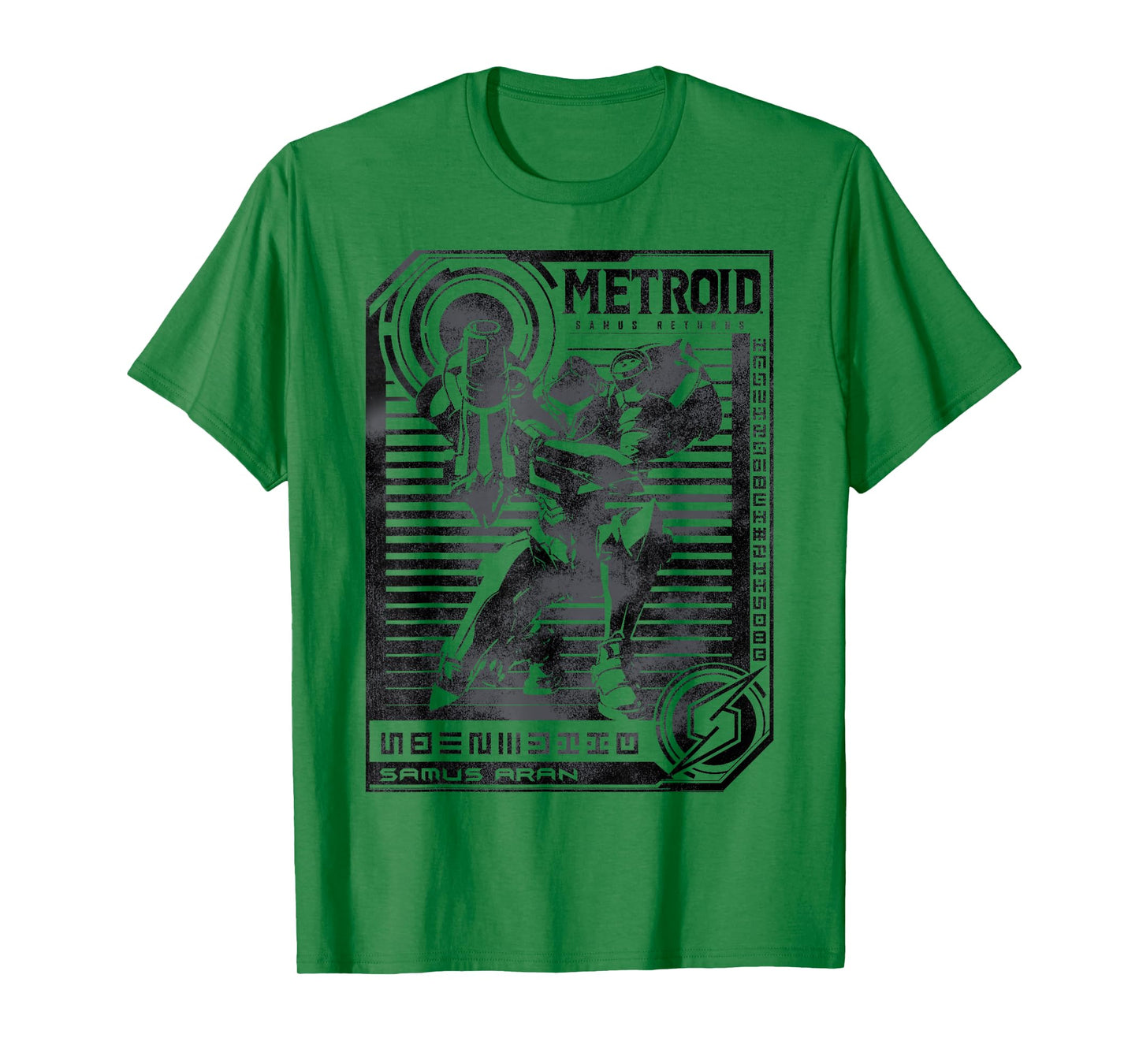 Nintendo Metroid Samus Distressed Poster Graphic T-Shirt T-Shirt