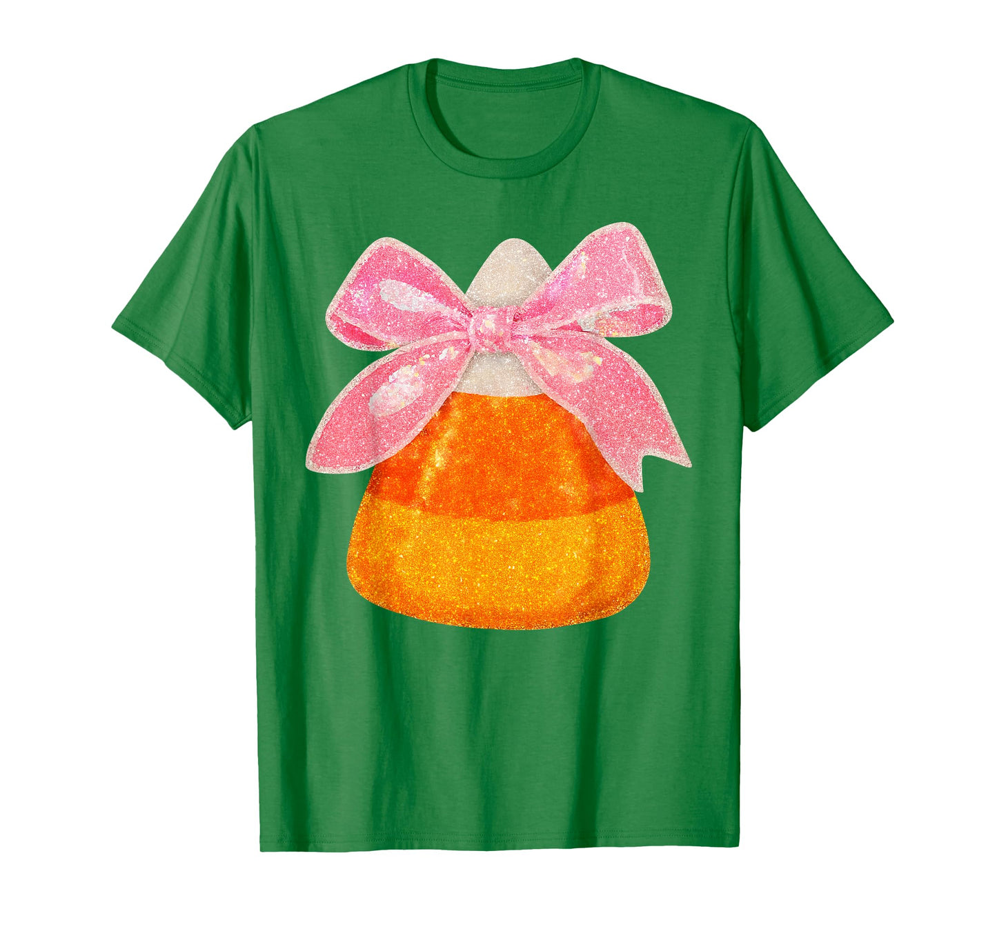 Halloween Candy Corn Coquette Bow Spooky Season Women Girls T-Shirt