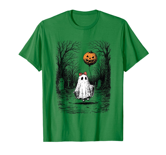 Horror Halloween Ghost Fall Pumpkin Spooky Season Women T-Shirt