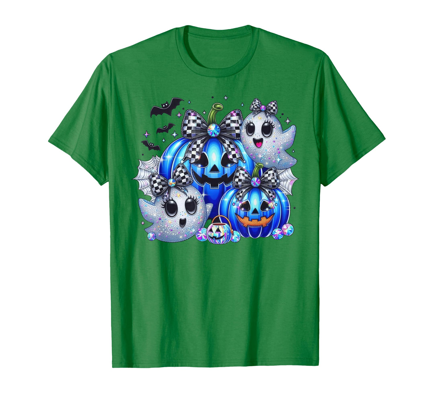 Vintage Dallas Ghost Cute Ghost Halloween Blue Pumpkin T-Shirt