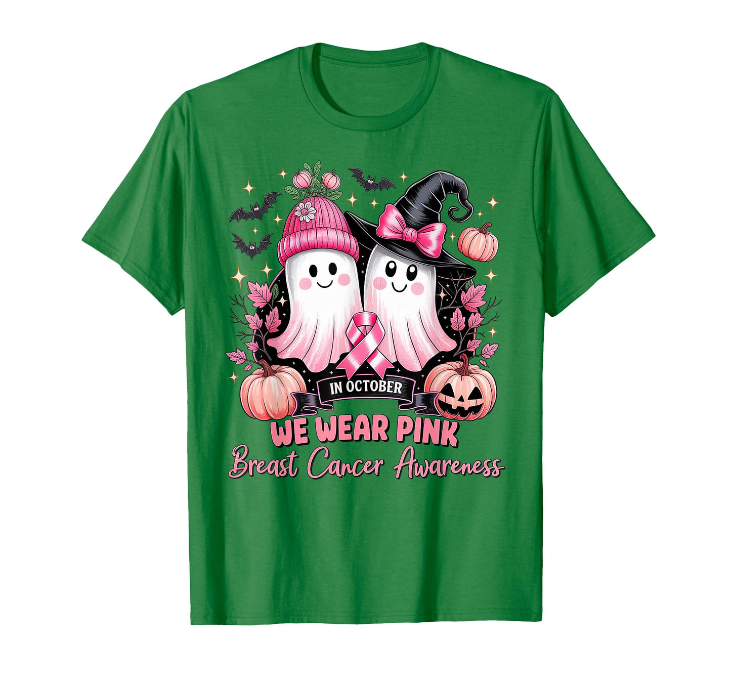 in October We Wear Pink Breast Cancer Awareness T-Shirt