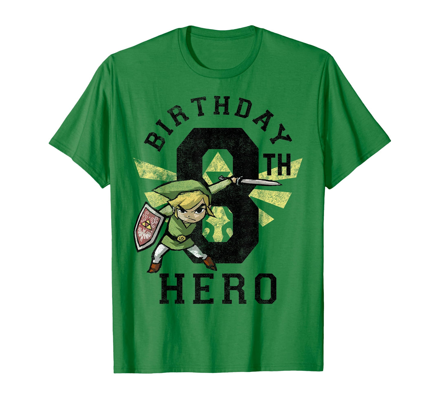Legend Of Zelda Link 8th Birthday Hero Triforce Logo T-Shirt