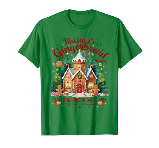 Gingerbread Baking Co Bake Fresh Daily Christmas T-Shirt