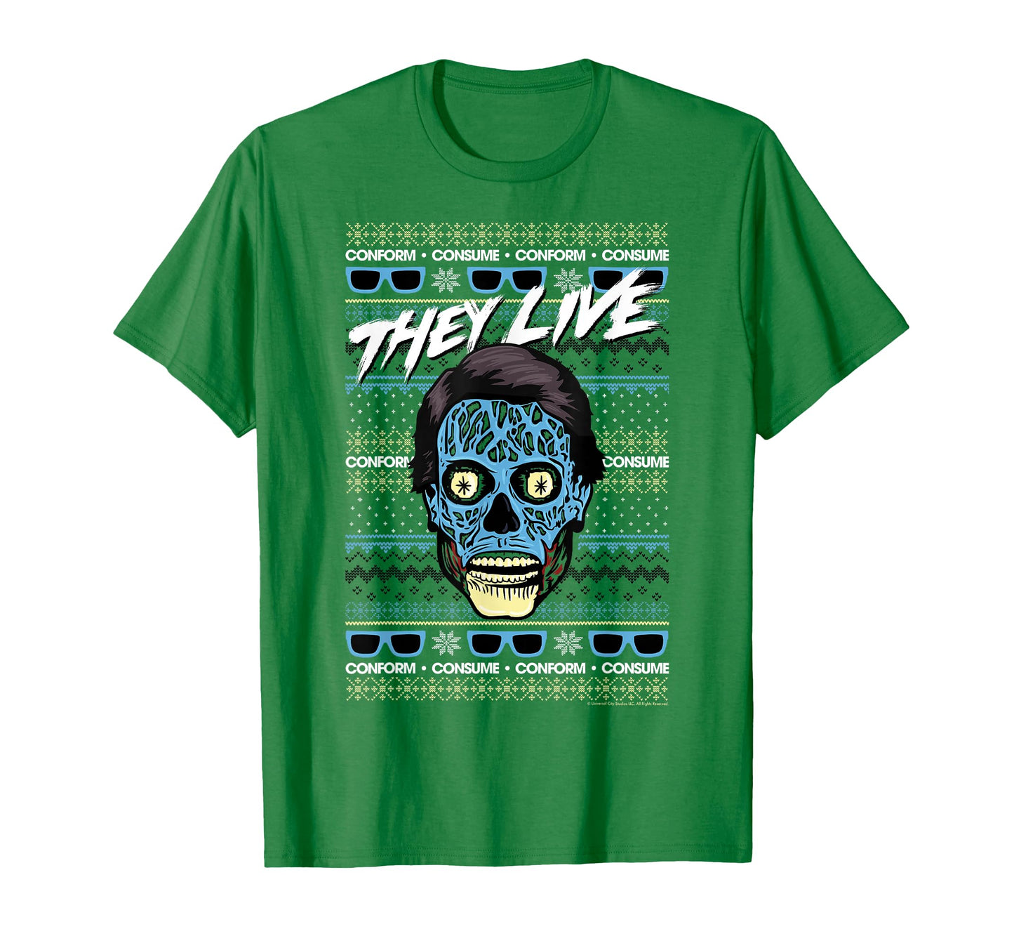 They Live Christmas Alien Ugly Sweater T-Shirt