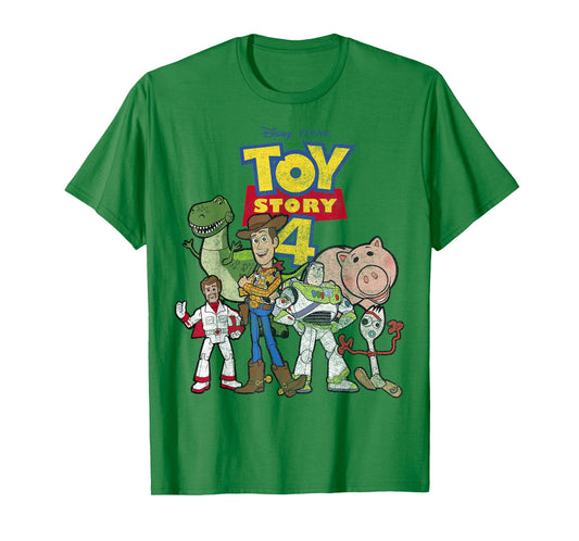 Disney Pixar Toy Story 4 Main Cast Movie Logo Poster T-Shirt