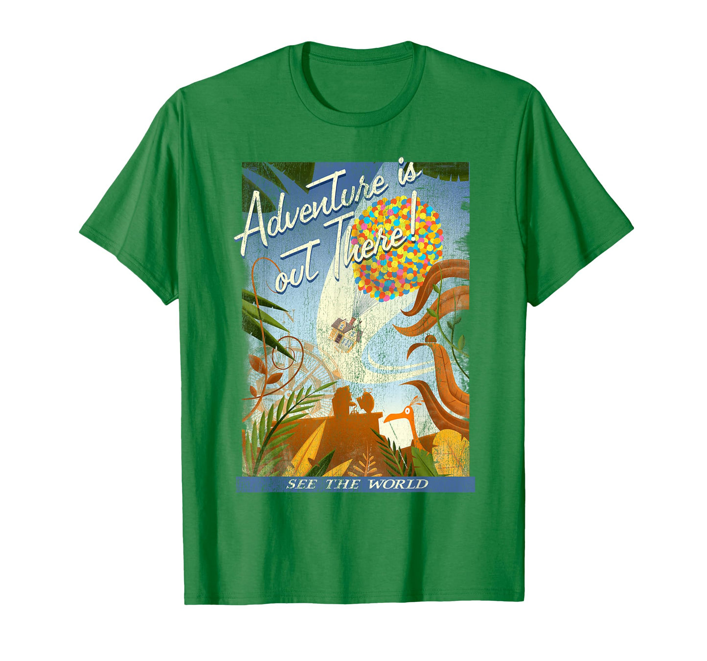 Disney Pixar Up Poster Distressed Vintage Graphic T-Shirt T-Shirt