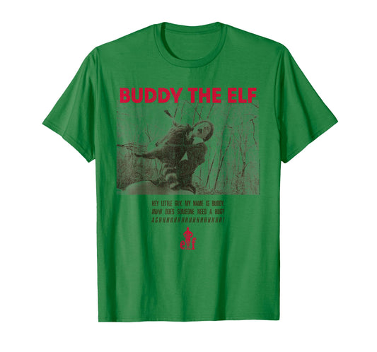 Elf Raccoon Hug Funny Christmas T-Shirt