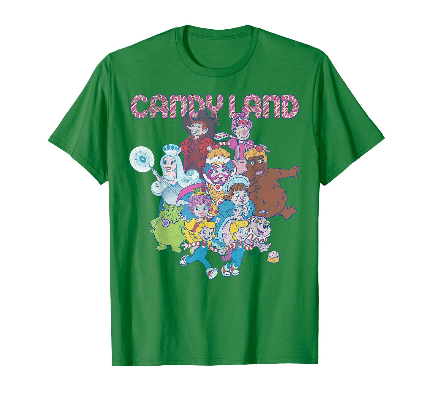 Candy Land Retro Game Characters Group Shot Logo T-Shirt
