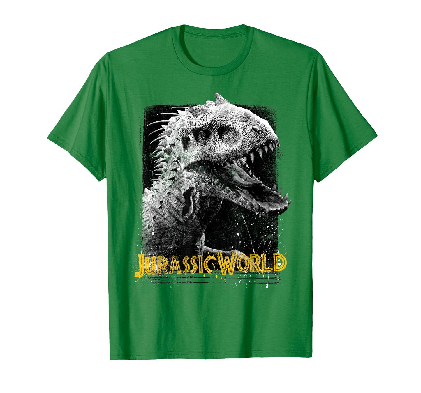 Jurassic World Indominus Rex T-Shirt, Men's Grey Classic Fit Short Sleeve T-Shirt, Size Small