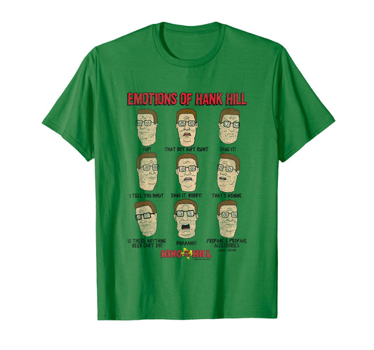 King of The Hill All Emotions of Hank Hill Big Chest Poster T-Shirt