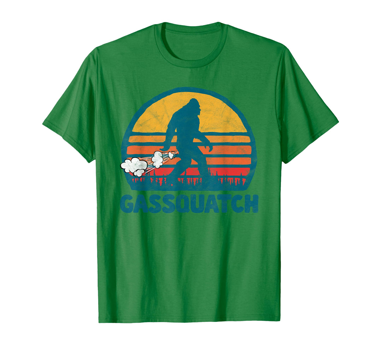 Gas squatch! Funny Farting Bigfoot Retro Fart T-Shirt