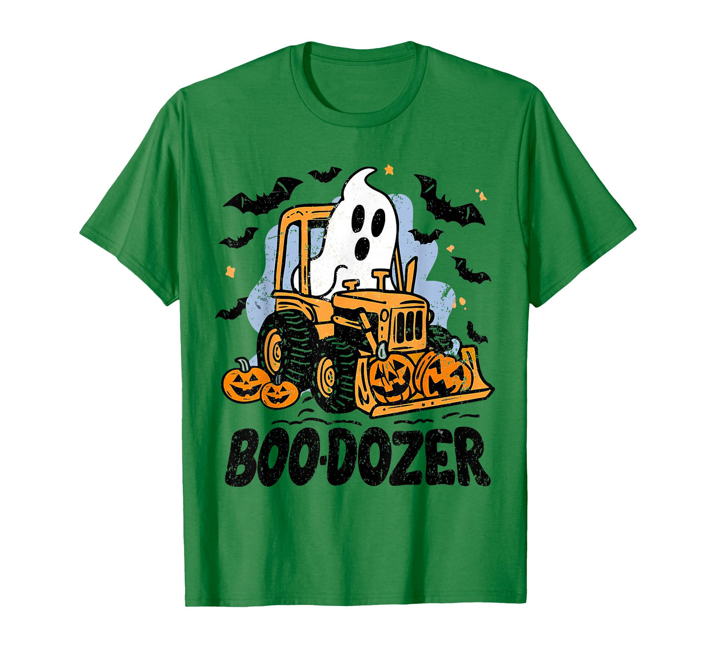 Bulldozer Halloween Boo Dozer Construction Truck Boy Kids T-Shirt