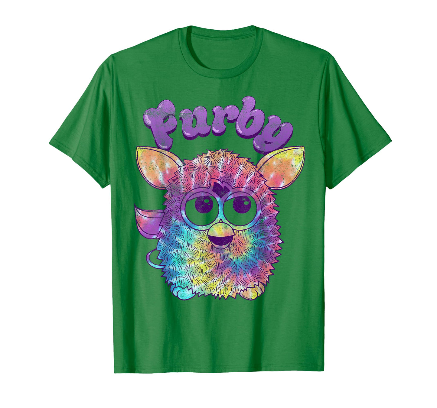 Furby Tie Dyed Cute Portrait Logo T-Shirt