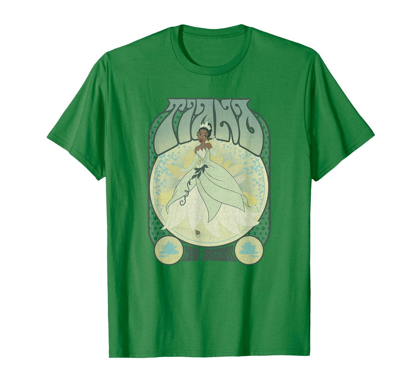 Disney The Princess & The Frog Tiana Seventies Retro Poster T-Shirt Small