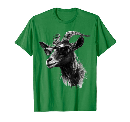 Goat Sunglasses Art Animal Motif Goat T-Shirt