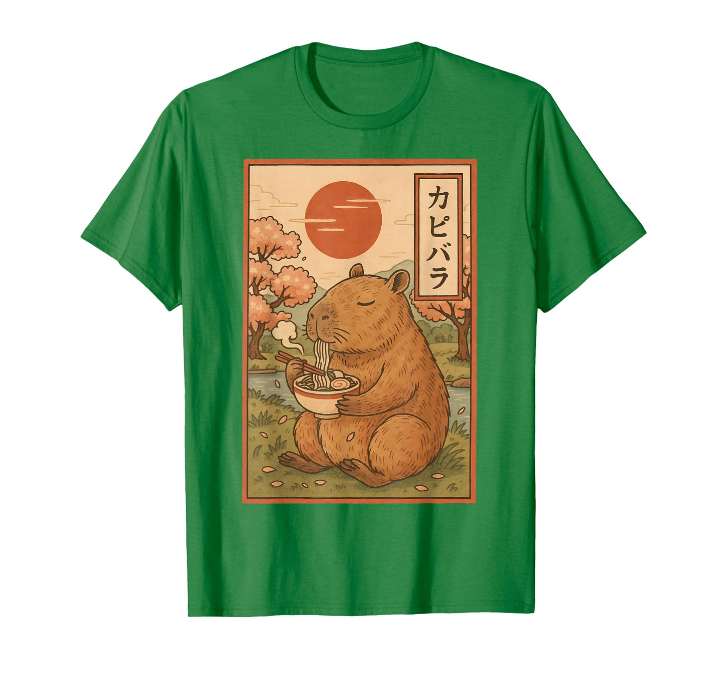 Cute Capybara Ramen japanesse Anime Kawaii Kids Men Women T-Shirt