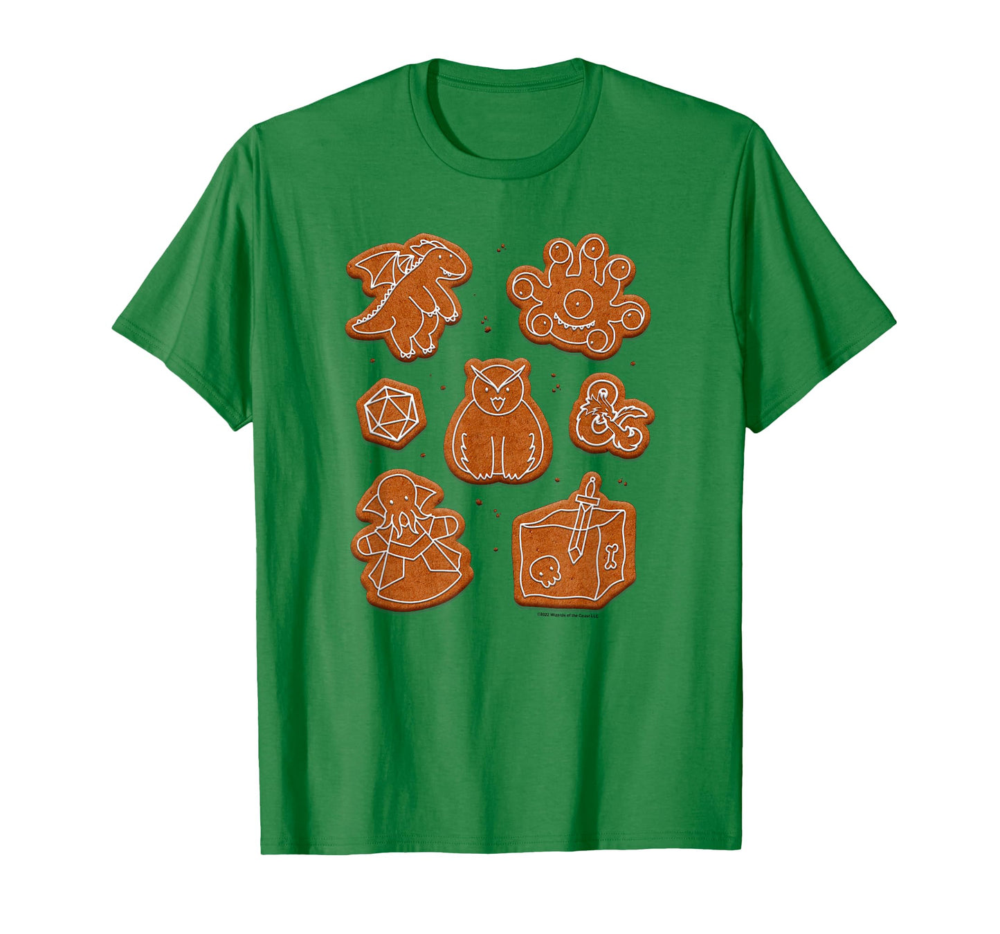 Dungeons & Dragons Christmas Gingerbread Monster Cookies T-Shirt