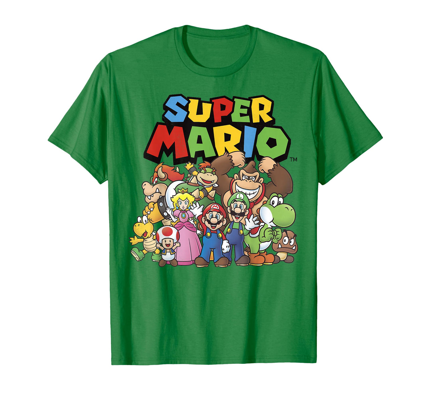 Super Mario Full Cast Group Shot Classic Graphic T-Shirt T-Shirt