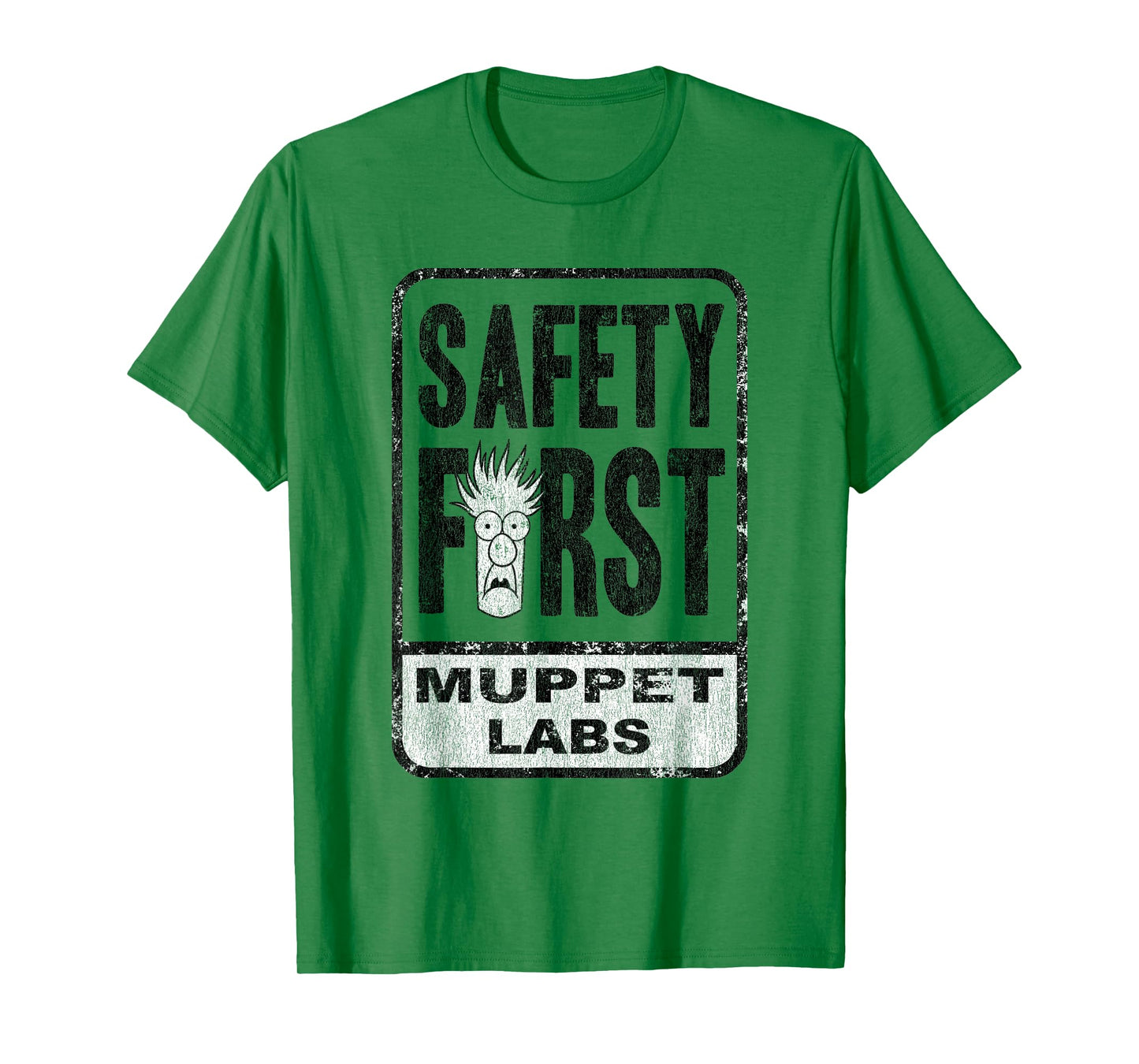 Disney The Muppets Safety First Sign Beaker Distressed T-Shirt