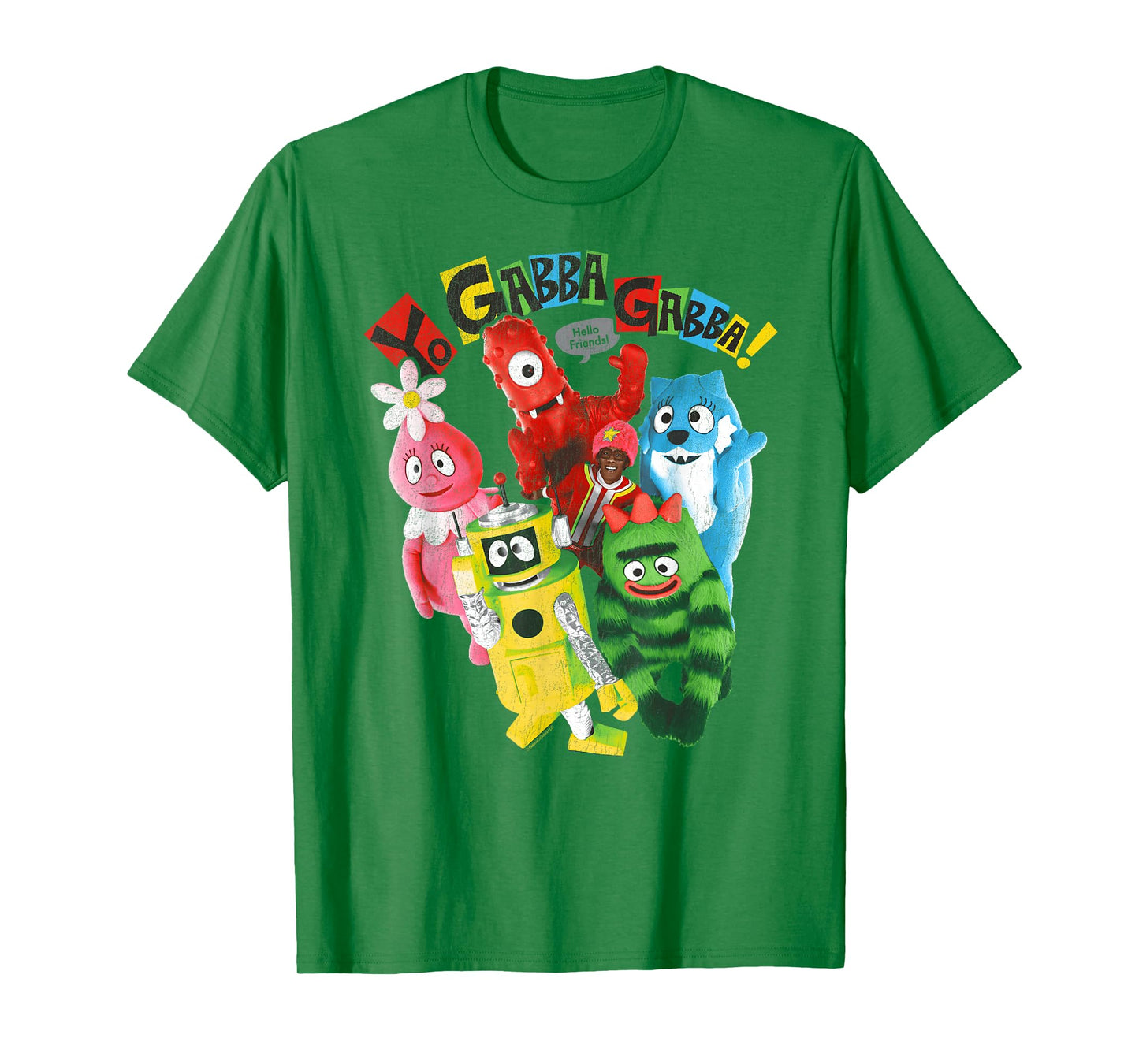 Yo Gabba Gabba! Hello Friends Cast Photo TV Show T-Shirt