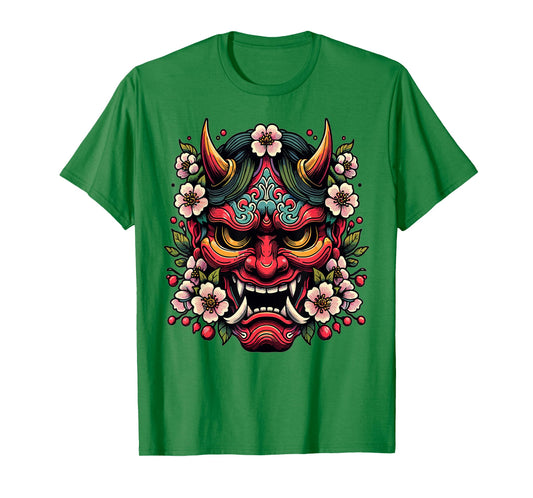 Hannya Oni Mask Devil Yokai Japanese Demon Oni Mask T-Shirt