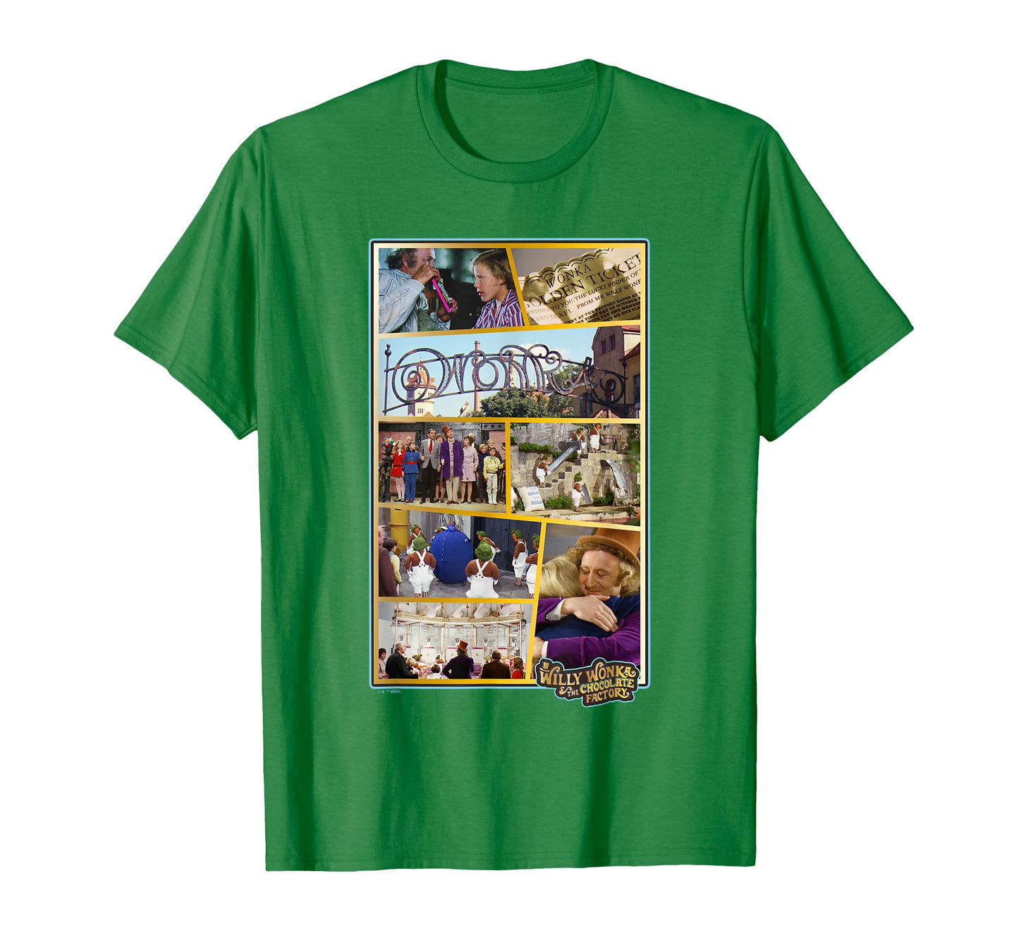 Willy Wonka & The Chocolate Factory Scenes Collage T-Shirt