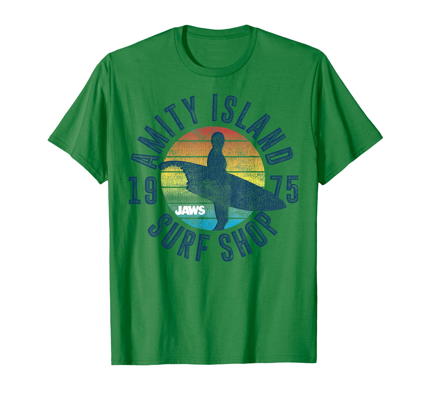Jaws Amity Island Surf Shop 1975 Retro Logo T-Shirt