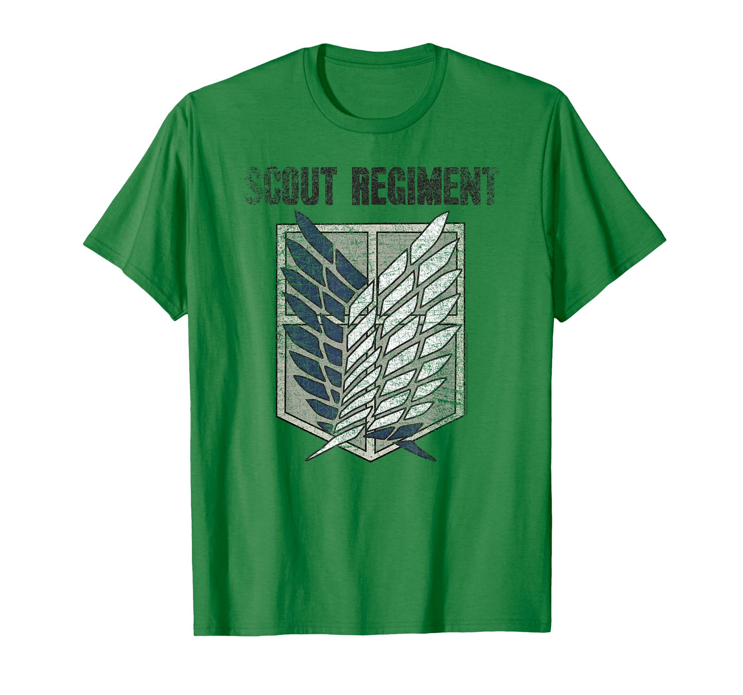 Ripple Junction Attack on Titan Distressed Survey Corps Emblem AOT Anime Unisex-Adults T-Shirt