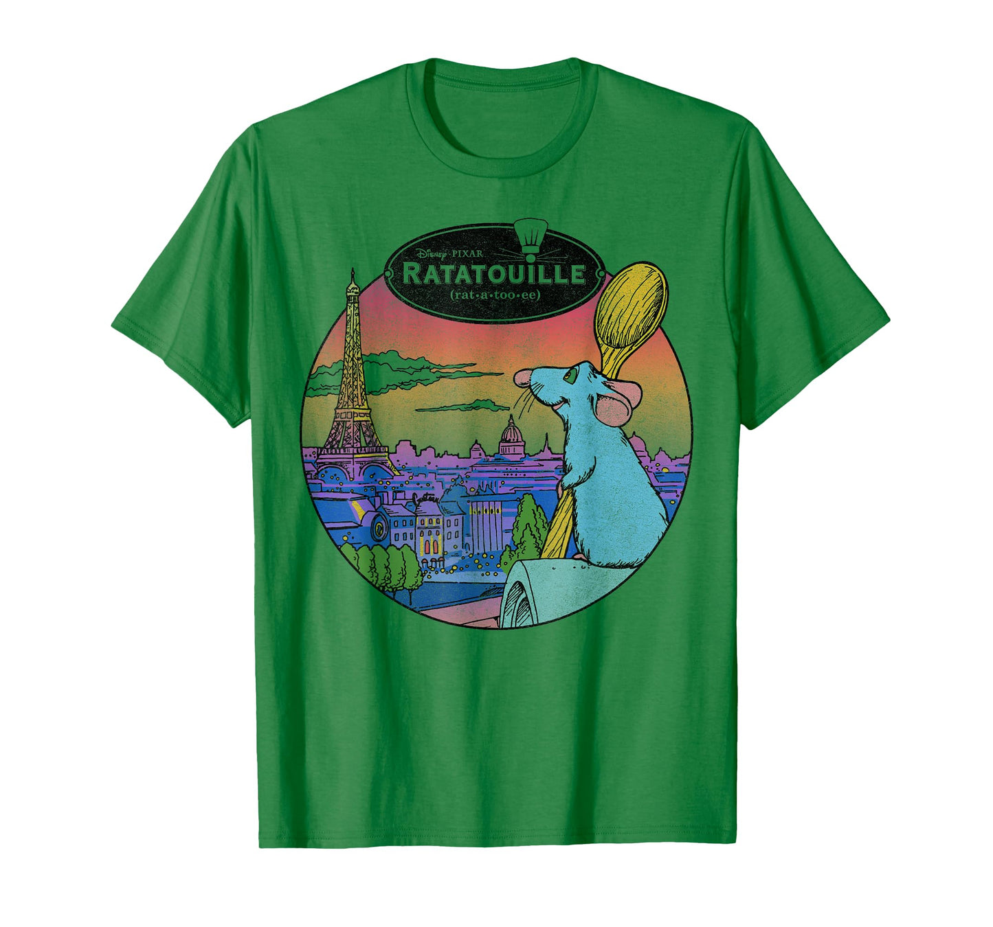 Disney Pixar Ratatouille Remy and Paris Logo T-Shirt