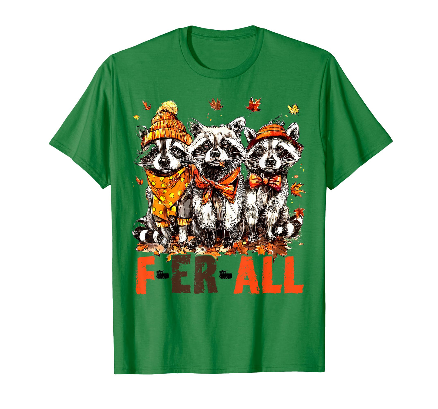 Halloween Cute Raccoon But Feral Fall Season Pumpkin Spice T-Shirt