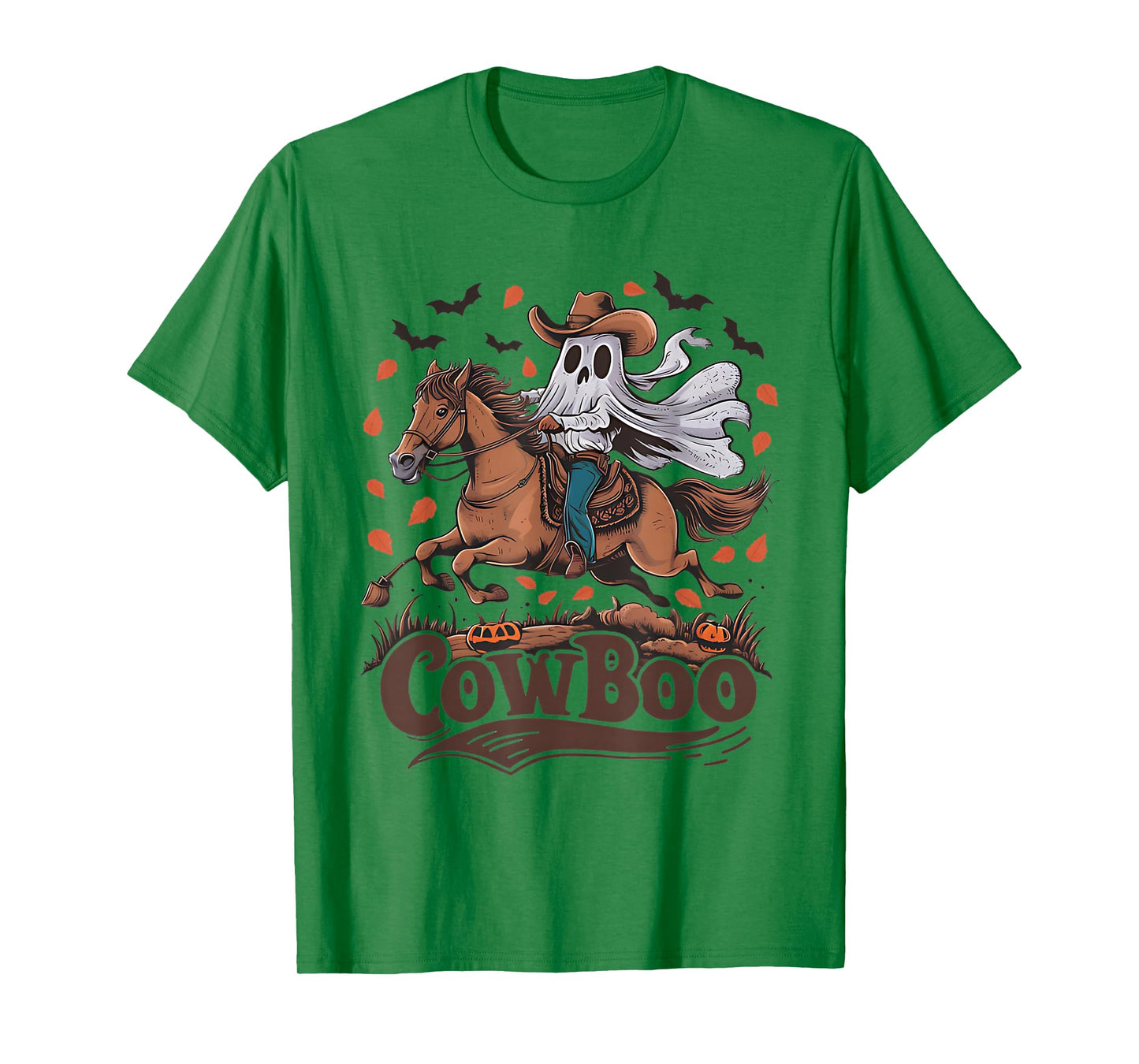 Fun Cowboo Ghost Riding Horse Western Cowboy Ghost Halloween T-Shirt