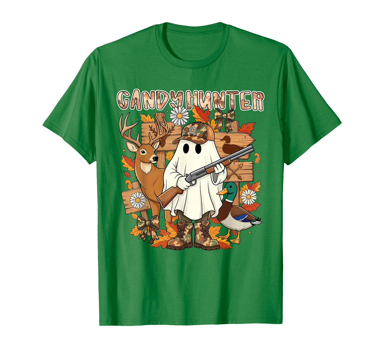 Candy Hunter Duck Deer Hunting Halloween Hunting Season T-Shirt