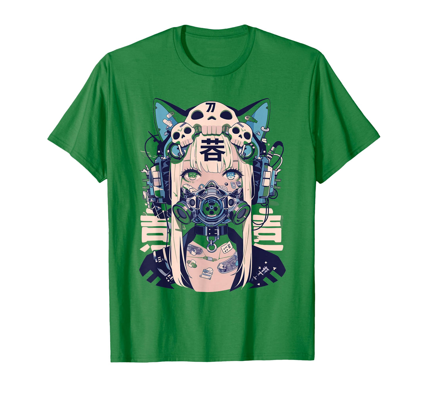 Anime Manga Cyberpunk Aesthetic Techwear Harajuku Cat Girl T-Shirt