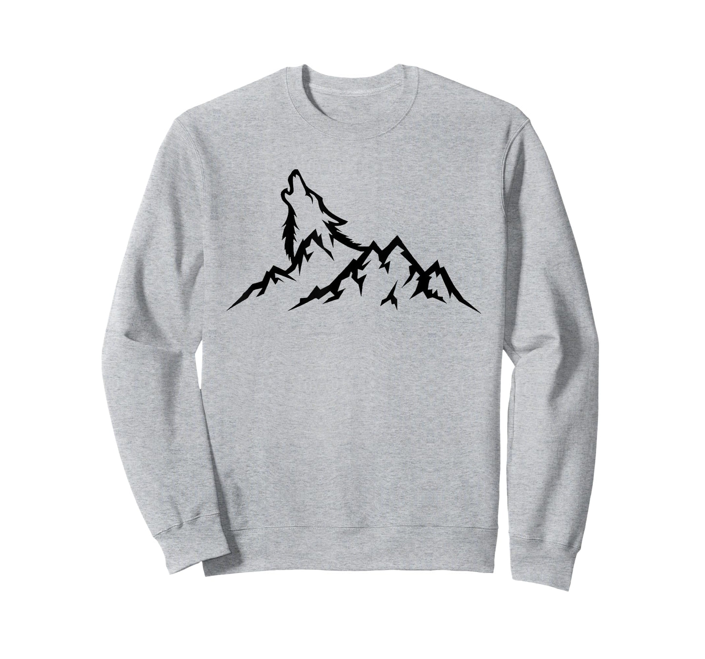 Wolf Mountain T-Shirt - Retro Wildlife Howling Wolf Nature T-Shirt