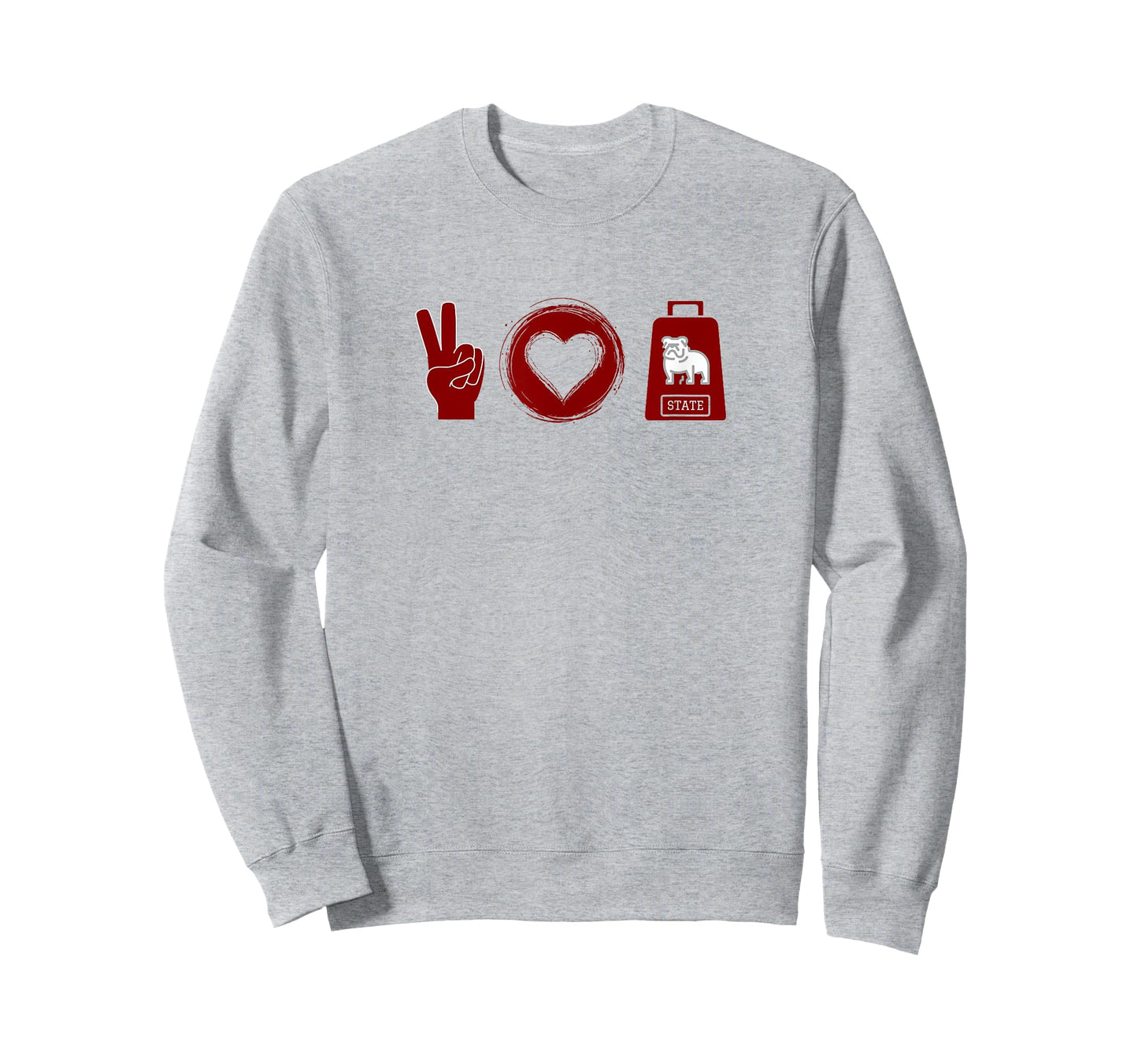Peace, Love, Cowbell Mississippi Game Day T-Shirt