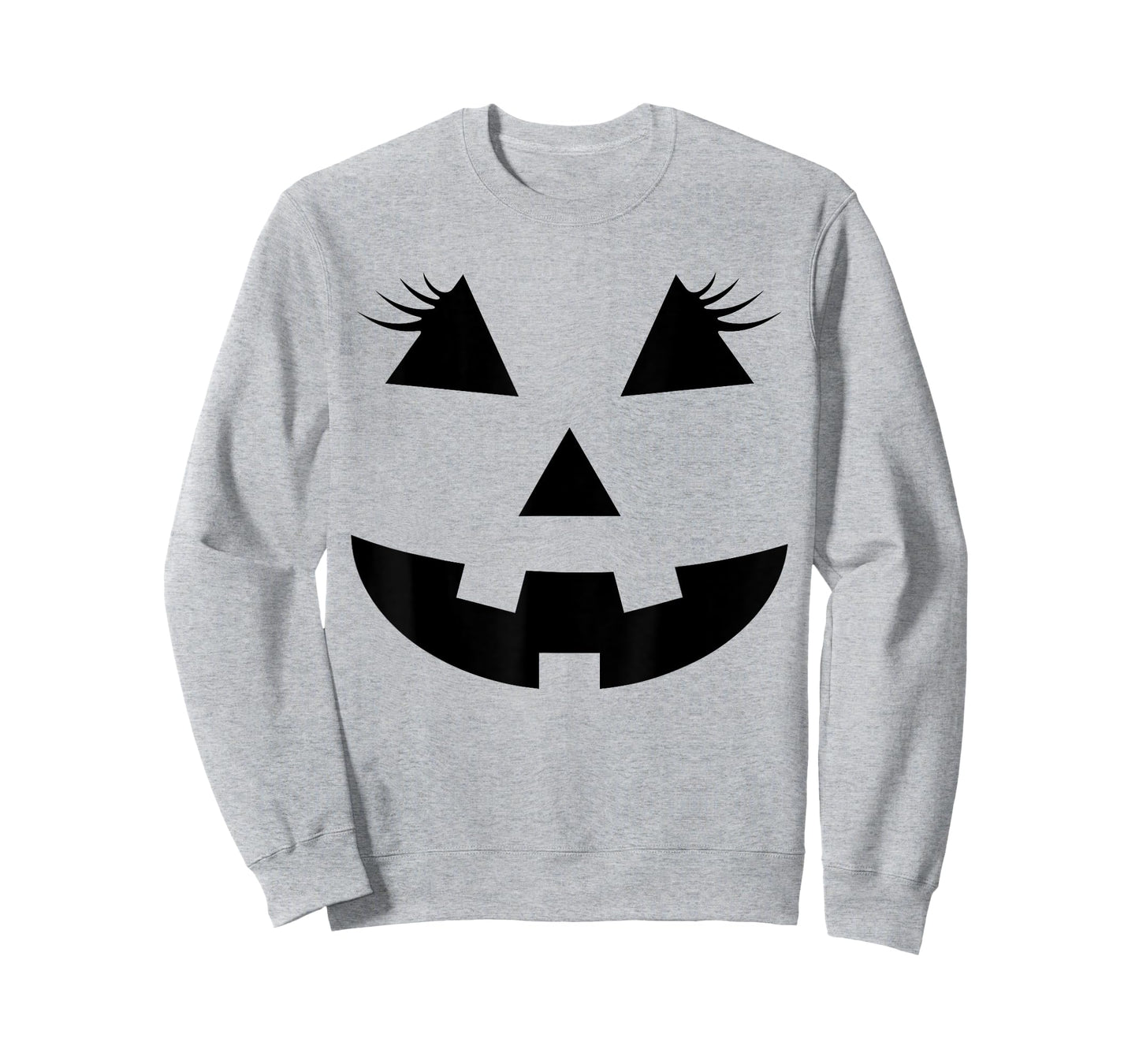 Jack O Lantern Face Pumpkin Eyelashes Hallowen Costume Funny T-Shirt
