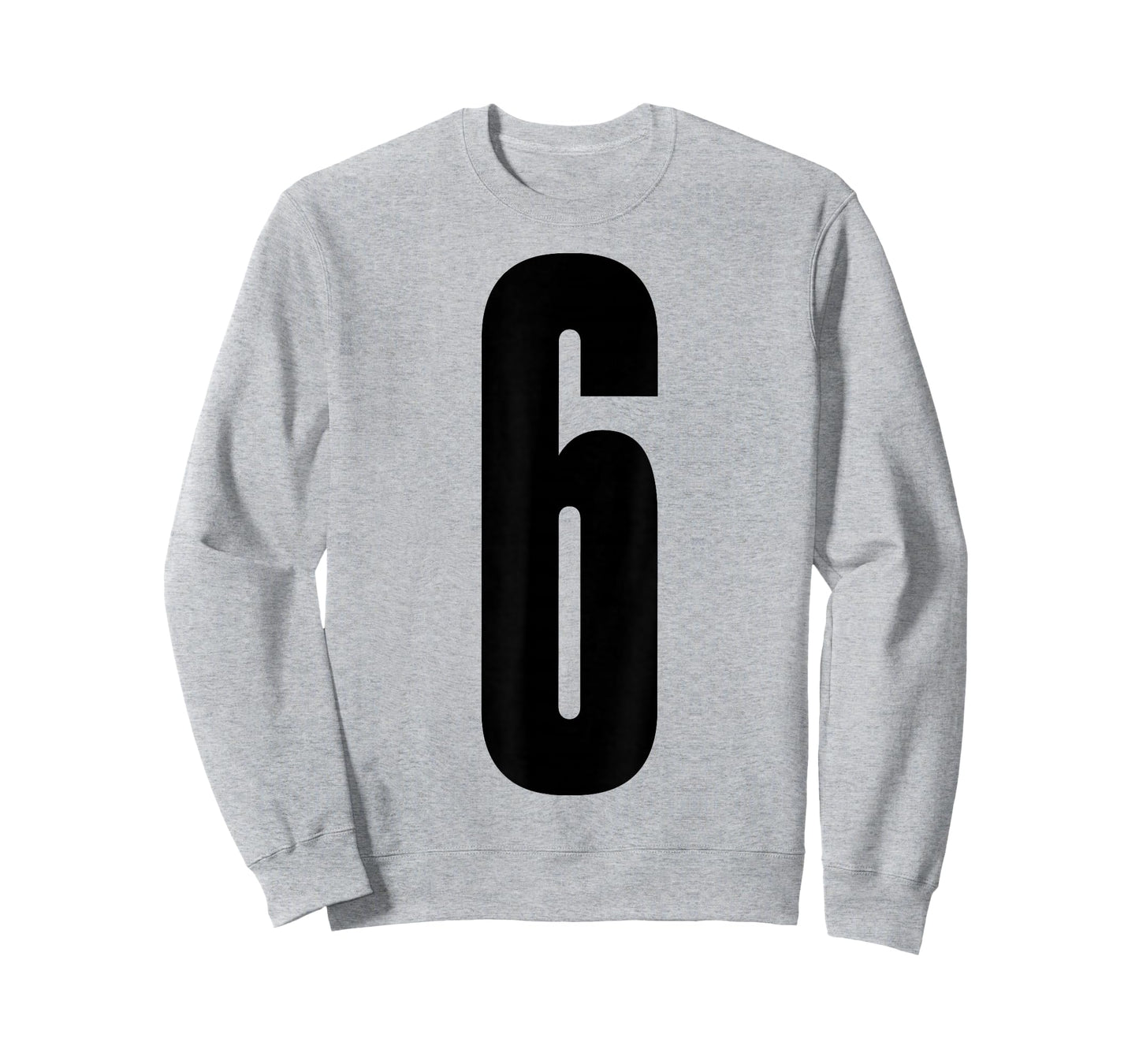 Black Sports Team Number #6 T-Shirt