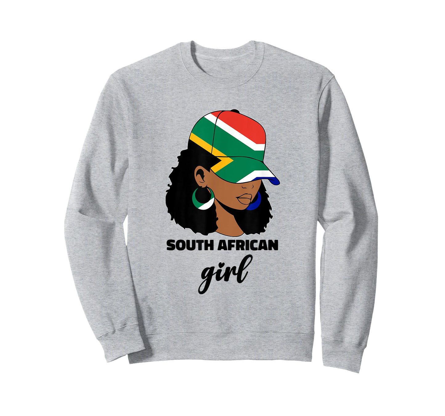 South African Girl For Women Woman South Africa Flag Afro T-Shirt