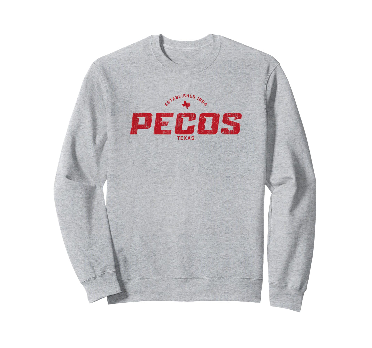 Pecos Texas TX Vintage Athletic Red Sports Logo T-Shirt