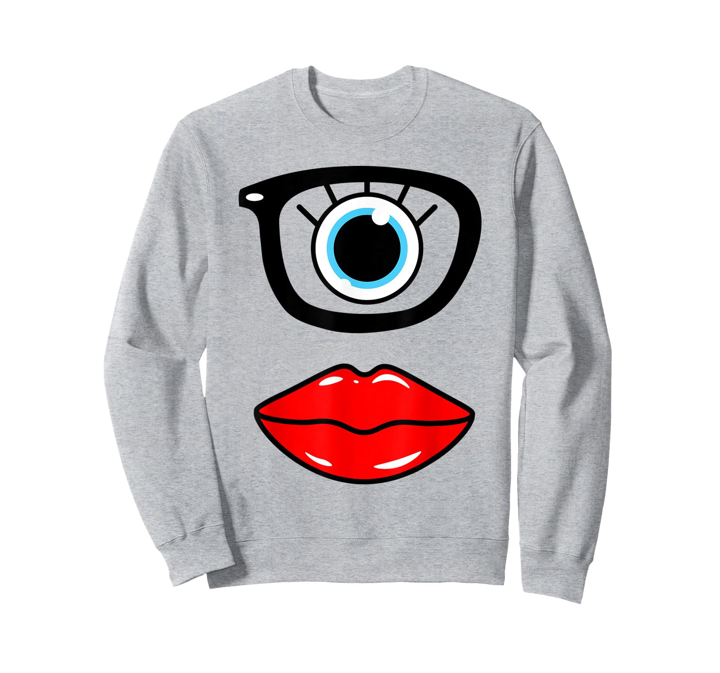 Monster Face Wearing Nerd Glasses Costume Birthday Halloween T-Shirt